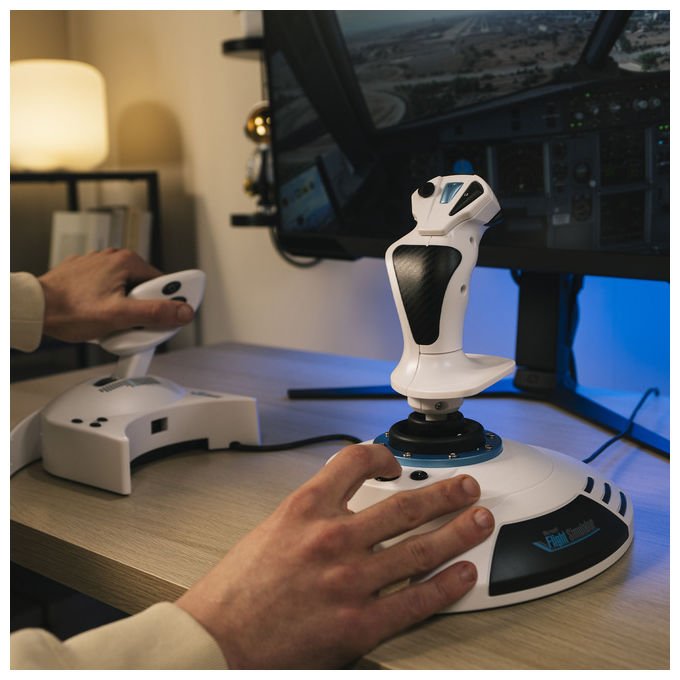 Thrustmaster 4160949 T.Flight Hotas 5 Microsoft Flight Simulator Edition Joystick Simulazione di Volo colore Bianco