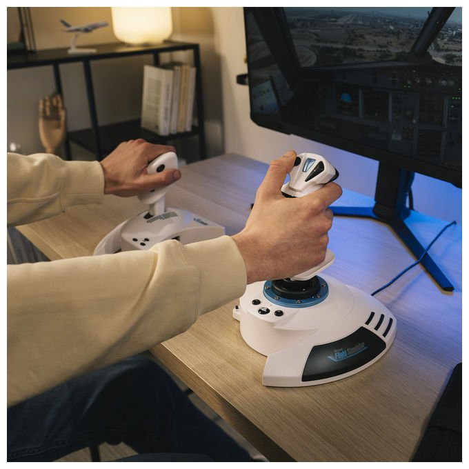 Thrustmaster 4160949 T.Flight Hotas 5 Microsoft Flight Simulator Edition Joystick Simulazione di Volo colore Bianco