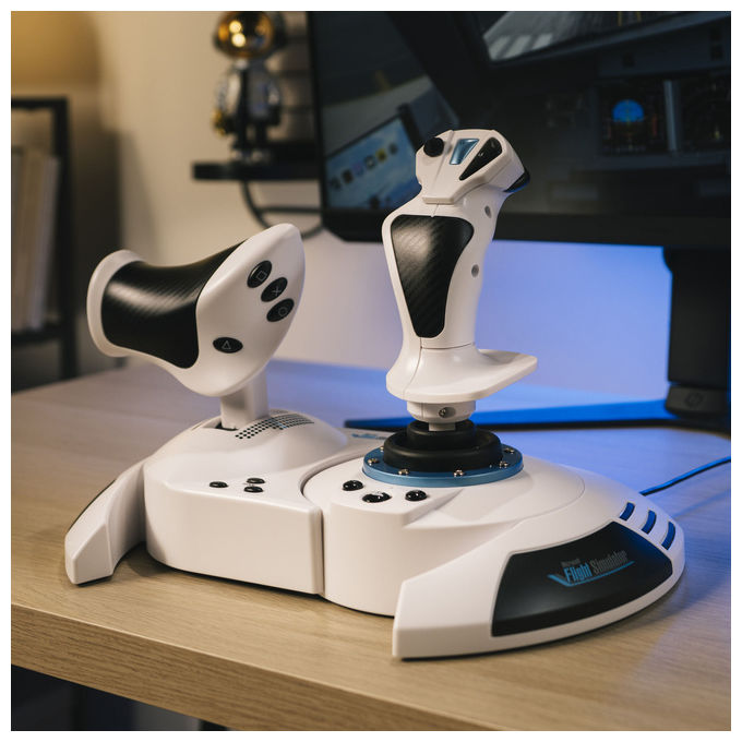 Thrustmaster 4160949 T.Flight Hotas 5 Microsoft Flight Simulator Edition Joystick Simulazione di Volo colore Bianco
