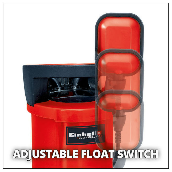 Einhell Pompa Immersione Fondo Piatto Ge-Sp 390 Ll Eco per Giardini e Attivita' di Irrigazione Efficiente
