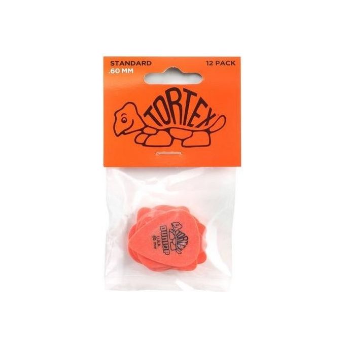 Dunlop Confezione Blister da 12 Plettri Tortex Arancio