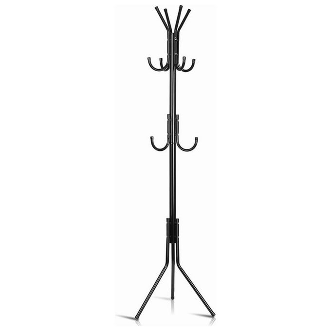 Appendiabiti da terra Huron in metallo nero 45X45X177