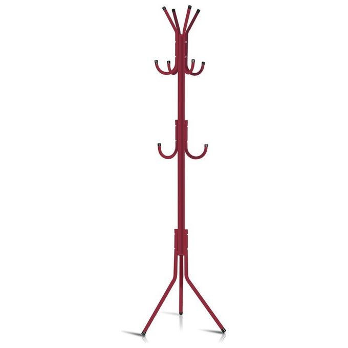 Appendiabiti da terra Huron in metallo rosso 45X45X177
