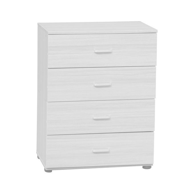 Cassettiera con 4 cassetti 63X40X82 in mdf bianco