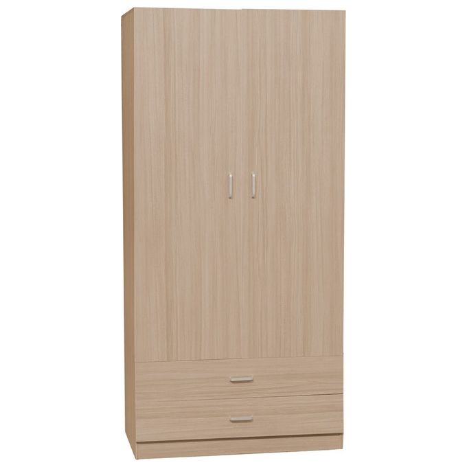 Armadio 2 ante e 2 cassetti 90X52X190 in mdf marrone