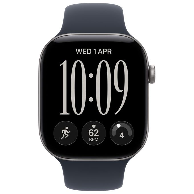Apple MJE94QL-A Apple Watch Series 12 GPS Cassa 42 mm in Alluminio Grigio Siderale con Cinturino Sport Blu Marino M-L colore Blu Marino