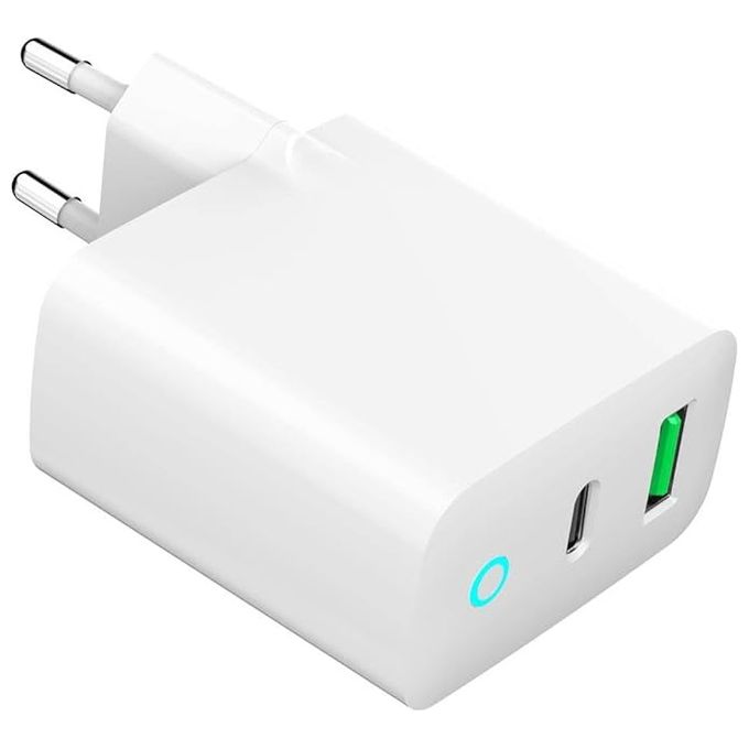 Gembird Caricabatterie USB 2 Porte 20W Bianco Ricarica Rapida