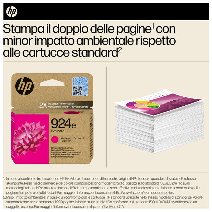 HP 4K0U8NE Cartuccia di inchiostro magenta originale 924e EvoMore Resa elevata XL 800 pagine colore Magenta