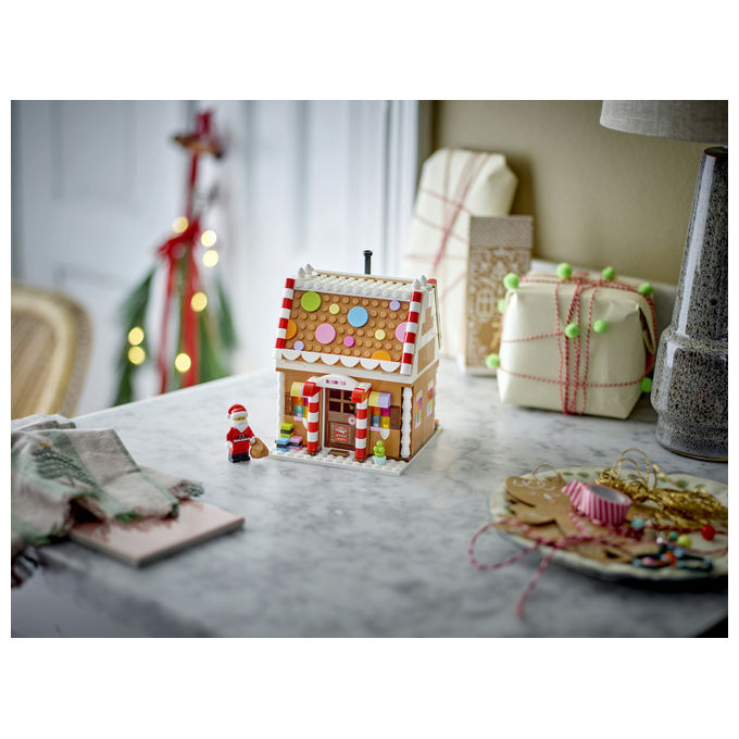 Lego 40809 Casa di Pan di Zenzero Festiva Set da Costruzione con Minifigure di Babbo Natale 498 pezzi colore Multicolore
