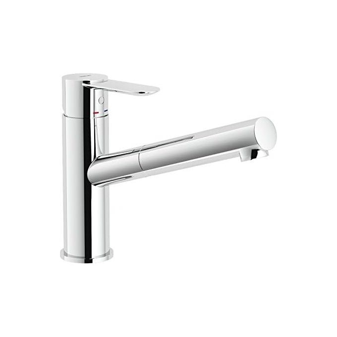 Nobili Rubinetteria Sand 99117CR Miscelatore cucina con doccetta monogetto estraibile Cromo