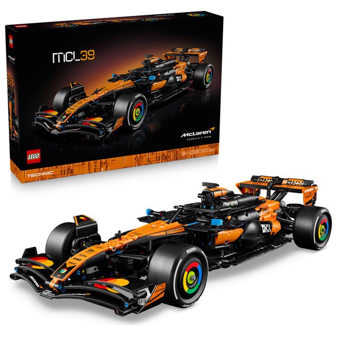 Lego 42228 Technic Set di Costruzione Auto McLaren MCL39 F1 scala 1:8 1675 pezzi Motore V6 DRS per Adulti