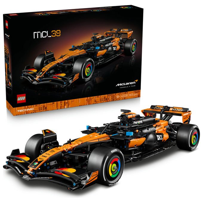 Lego 42228 Technic Set di Costruzione Auto McLaren MCL39 F1 scala 1:8 1675 pezzi Motore V6 DRS per Adulti