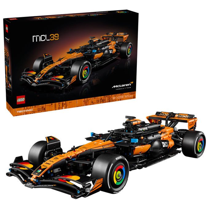 Lego 42228 Technic Set di Costruzione Auto McLaren MCL39 F1 scala 1:8 1675 pezzi Motore V6 DRS per Adulti