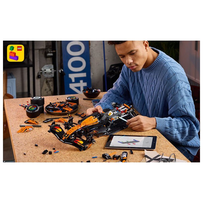 Lego 42228 Technic Set di Costruzione Auto McLaren MCL39 F1 scala 1:8 1675 pezzi Motore V6 DRS per Adulti