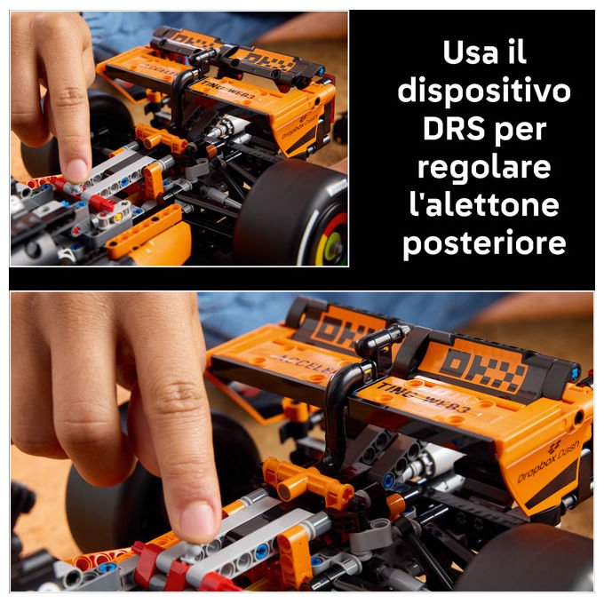Lego 42228 Technic Set di Costruzione Auto McLaren MCL39 F1 scala 1:8 1675 pezzi Motore V6 DRS per Adulti