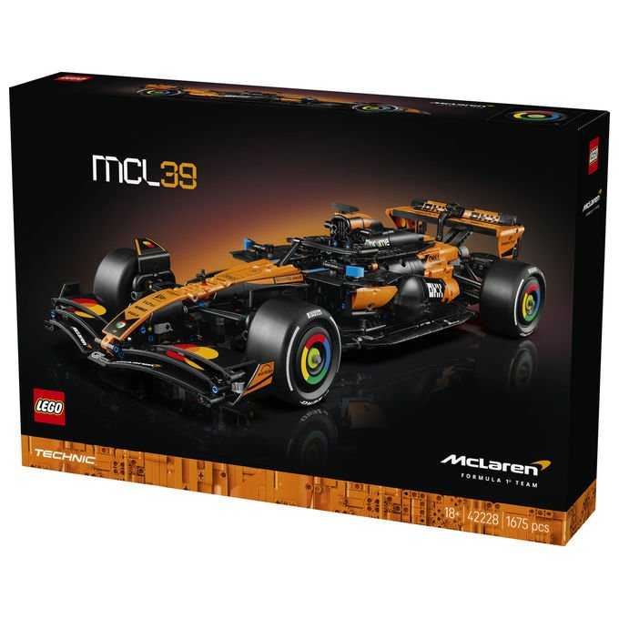 Lego 42228 Technic Set di Costruzione Auto McLaren MCL39 F1 scala 1:8 1675 pezzi Motore V6 DRS per Adulti