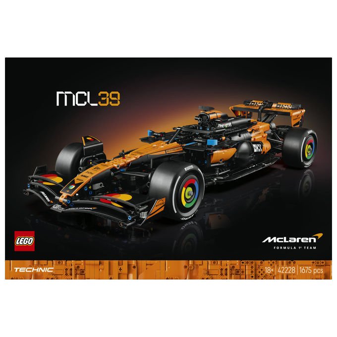 Lego 42228 Technic Set di Costruzione Auto McLaren MCL39 F1 scala 1:8 1675 pezzi Motore V6 DRS per Adulti