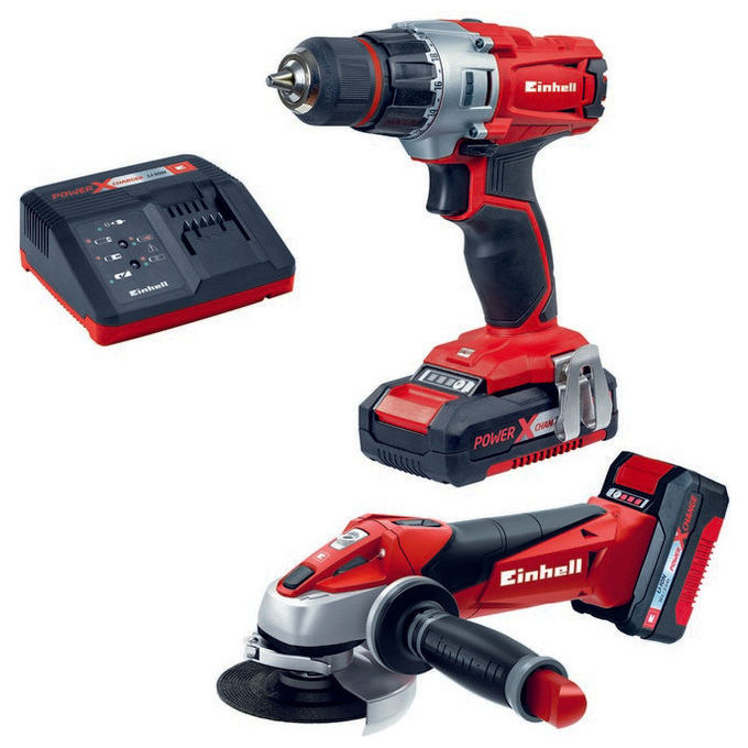 Einhell Set Trapano+Smerigliatrice Pxc Te-Tk18Li-Kit