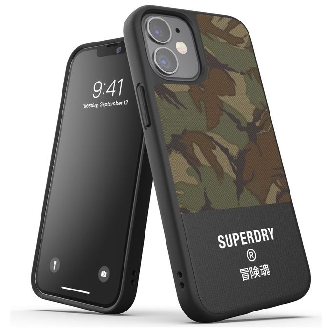 Superdry Canvas Cover per iPhone 12 Mini Mimetico
