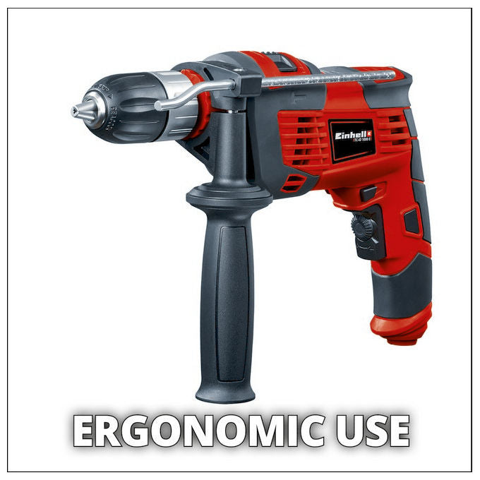 Einhell Trapano A Percussione TC-ID 1000 E Kit Completo Con Set Di Punte 16 Pezzi E Valigetta Per Fai Da Te