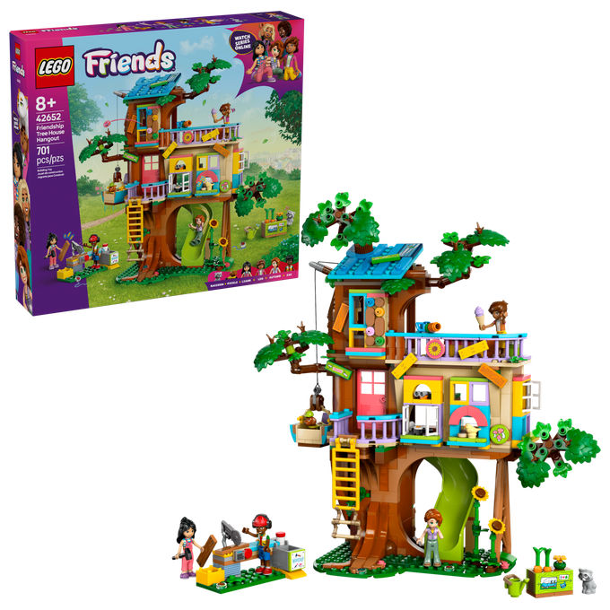 Lego 42652 Friends Casa sull'Albero dell'Amicizia Set da Costruzione 701 Pezzi 4 Minidoll 2 Animali 8+