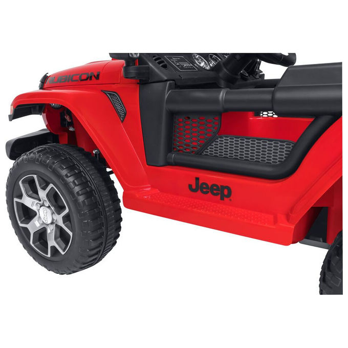 Globo 42759 Auto cavalcabile con guida a batteria 12V 7Ah Luci LED Porta apribili Clacson Cintura di sicurezza Radio USB MP3 MicroSD Telecomando colore Nero Rosso