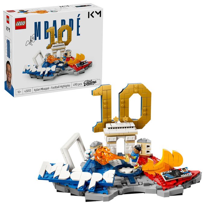 Lego 43013 Editions Set da costruzione Highlights Calcistici Kylian Mbappé 490 pezzi con Minifigure da Collezione