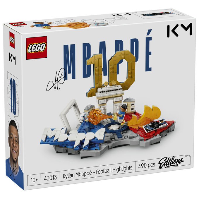 Lego 43013 Editions Set da costruzione Highlights Calcistici Kylian Mbappé 490 pezzi con Minifigure da Collezione