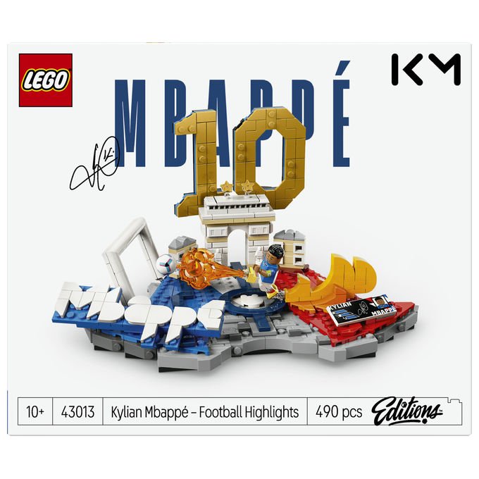 Lego 43013 Editions Set da costruzione Highlights Calcistici Kylian Mbappé 490 pezzi con Minifigure da Collezione