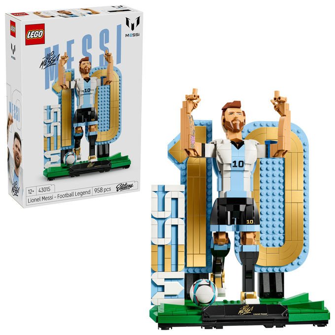 Lego 43015 Editions Lionel Messi Leggenda del Calcio Action Figure da Collezione 958 pezzi 12+