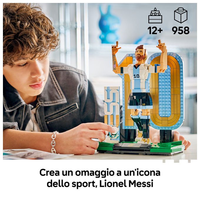 Lego 43015 Editions Lionel Messi Leggenda del Calcio Action Figure da Collezione 958 pezzi 12+