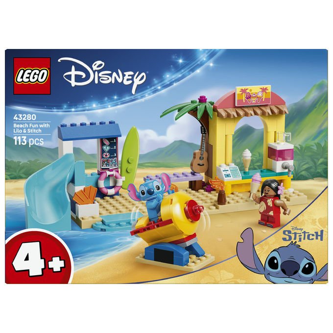 Lego 43280 Disney Classic Divertimento in Spiaggia con Lilo e Stitch Set Costruzioni 113 Pezzi 2 Minifigure da 4 Anni