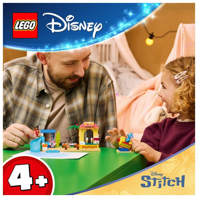 Lego 43280 Disney Classic Divertimento in Spiaggia con Lilo e Stitch Set Costruzioni 113 Pezzi 2 Minifigure da 4 Anni