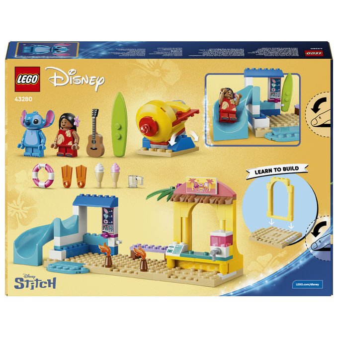 Lego 43280 Disney Classic Divertimento in Spiaggia con Lilo e Stitch Set Costruzioni 113 Pezzi 2 Minifigure da 4 Anni