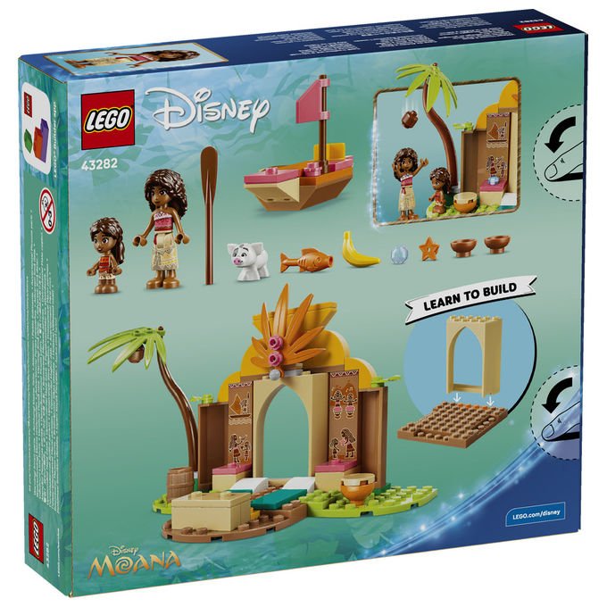 Lego 43282 Disney Princess Vaiana Casa del Villaggio e Barca Set Costruzioni 85 pezzi 2 Mini Bamboline da 4 anni