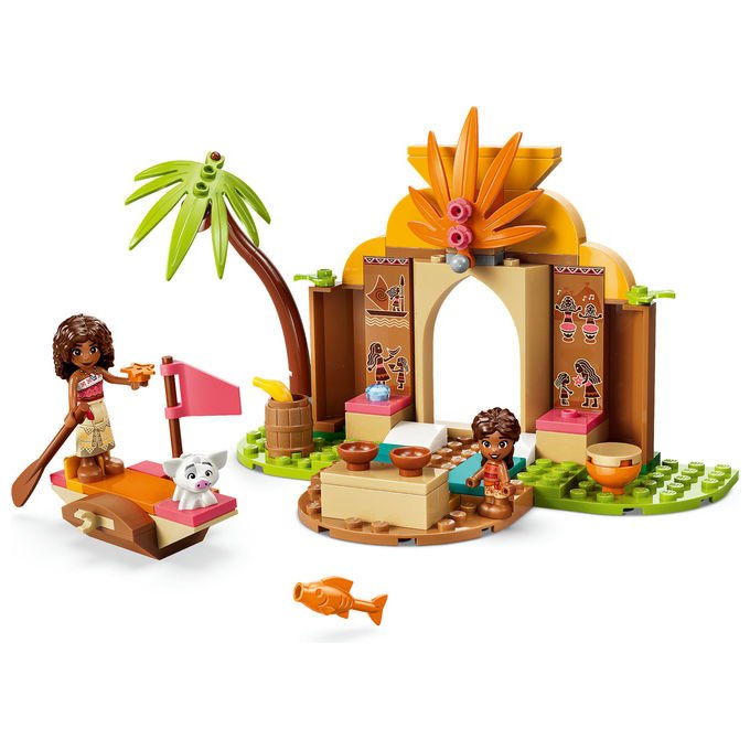 Lego 43282 Disney Princess Vaiana Casa del Villaggio e Barca Set Costruzioni 85 pezzi 2 Mini Bamboline da 4 anni
