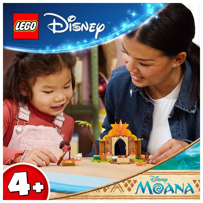 Lego 43282 Disney Princess Vaiana Casa del Villaggio e Barca Set Costruzioni 85 pezzi 2 Mini Bamboline da 4 anni