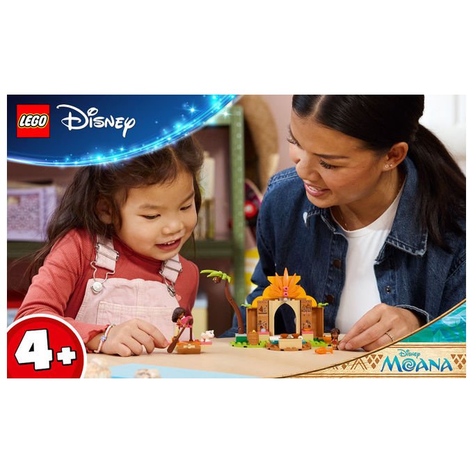 Lego 43282 Disney Princess Vaiana Casa del Villaggio e Barca Set Costruzioni 85 pezzi 2 Mini Bamboline da 4 anni
