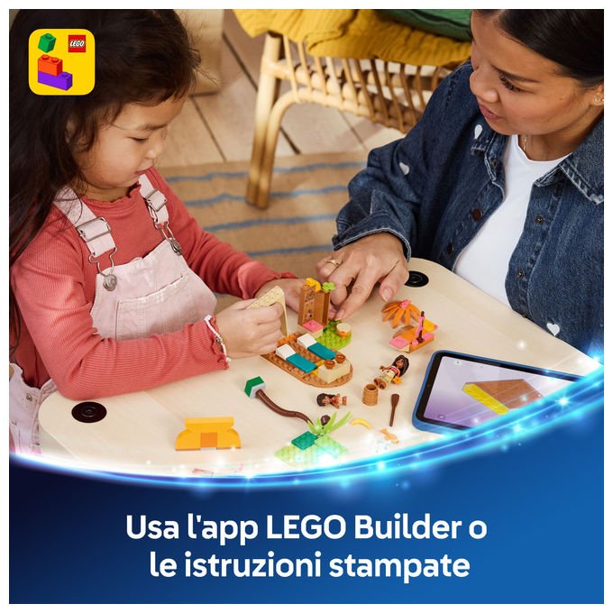 Lego 43282 Disney Princess Vaiana Casa del Villaggio e Barca Set Costruzioni 85 pezzi 2 Mini Bamboline da 4 anni