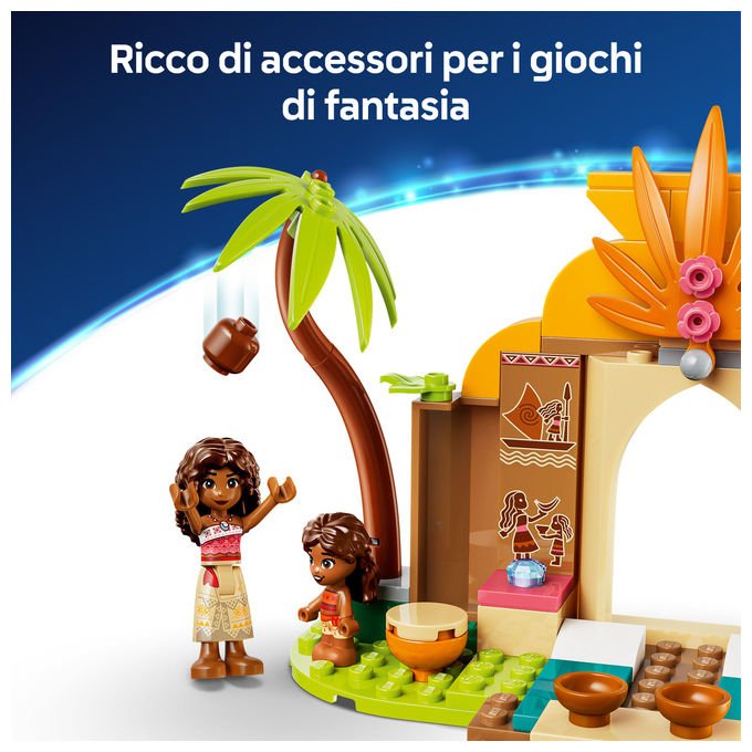 Lego 43282 Disney Princess Vaiana Casa del Villaggio e Barca Set Costruzioni 85 pezzi 2 Mini Bamboline da 4 anni