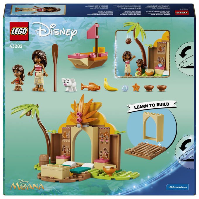 Lego 43282 Disney Princess Vaiana Casa del Villaggio e Barca Set Costruzioni 85 pezzi 2 Mini Bamboline da 4 anni