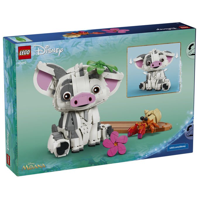 Lego 43292 Disney Vaiana Pua Action Figure Costruibile 885 Pezzi 9 Anni