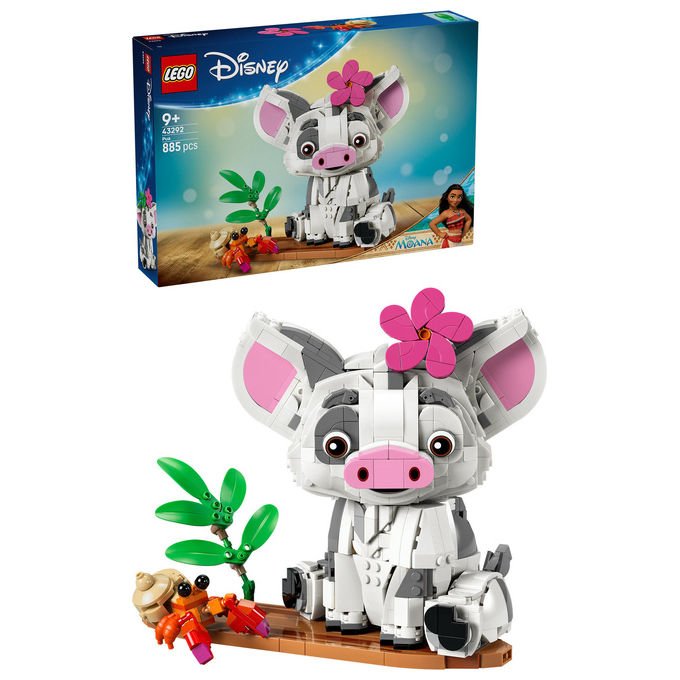 Lego 43292 Disney Vaiana Pua Action Figure Costruibile 885 Pezzi 9 Anni