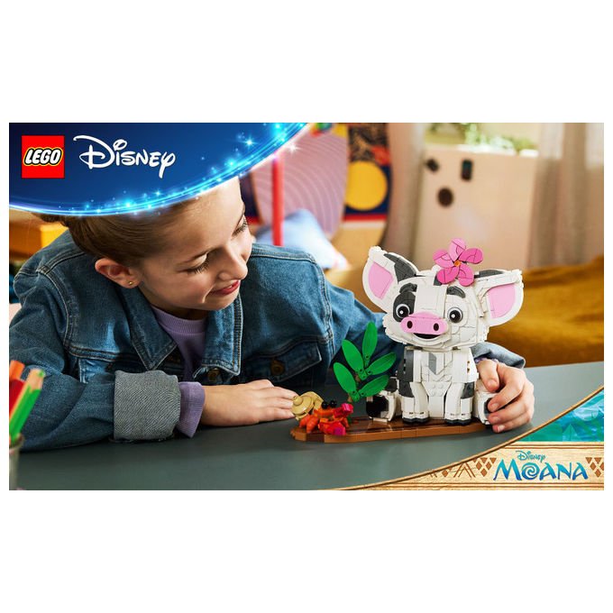 Lego 43292 Disney Vaiana Pua Action Figure Costruibile 885 Pezzi 9 Anni