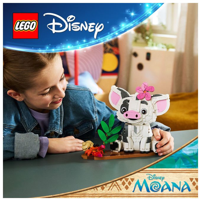 Lego 43292 Disney Vaiana Pua Action Figure Costruibile 885 Pezzi 9 Anni