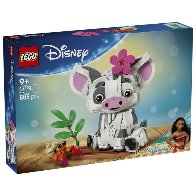 Lego 43292 Disney Vaiana Pua Action Figure Costruibile 885 Pezzi 9 Anni