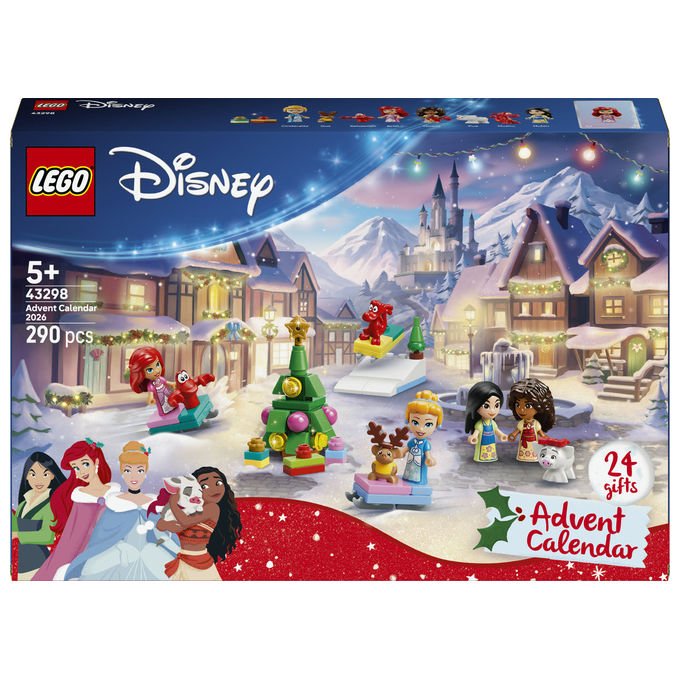 Lego 43298 Calendario dell'Avvento LEGO Disney Princess 2026 Set da Costruzione con 290 Pezzi per Bambini da 5+ Anni colore Multicolore