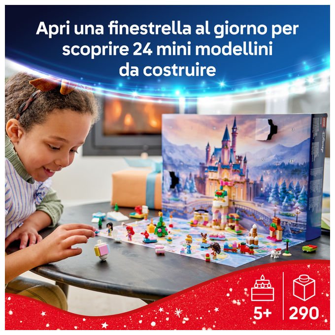 Lego 43298 Calendario dell'Avvento LEGO Disney Princess 2026 Set da Costruzione con 290 Pezzi per Bambini da 5+ Anni colore Multicolore
