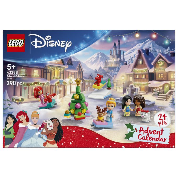 Lego 43298 Calendario dell'Avvento LEGO Disney Princess 2026 Set da Costruzione con 290 Pezzi per Bambini da 5+ Anni colore Multicolore