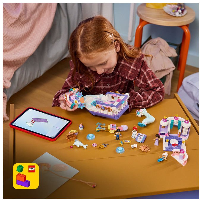 Lego 43299 Disney Princess Barca Nuziale Ariel Giocattolo collezione 519 Pezzi Minifigure Ariel Eric Re Tritone Vanessa Flounder Sebastian Max Set Bambini e Bambine 6 Anni idea regalo colore non specificato